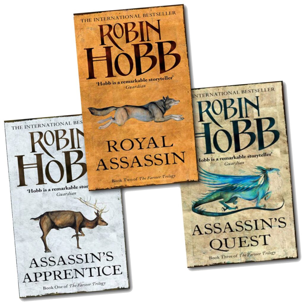 The Farseer Trilogy by Robin Hobb, Book Cover Image https://www.goodreads.com/book/show/10762697-the-farseer-trilogy?from_search=true&from_srp=true&qid=6B2UOUWxYE&rank=3